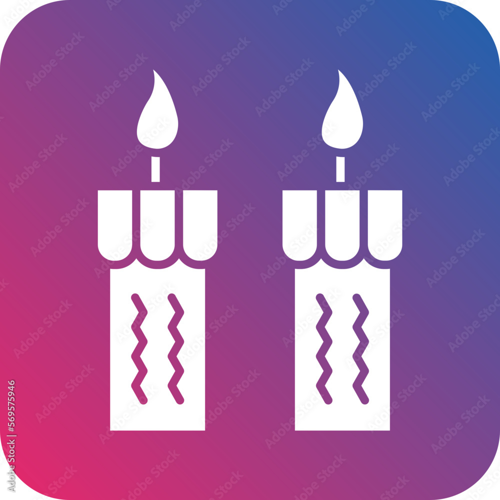 Vector Design Candles Icon Style Vector Design Candles Icon Style