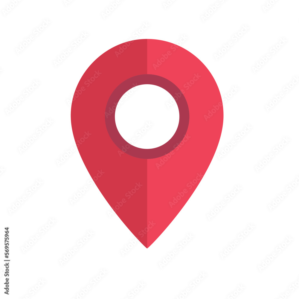 Red map point , location pin isolated from the white background. Red map point , location pin isolated from the white background.