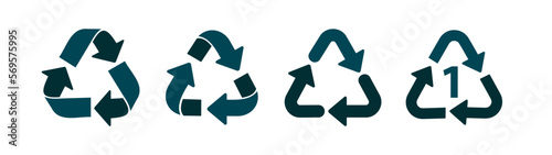 Flat icons for recycle spin, recycle , update , reload , refresh icon