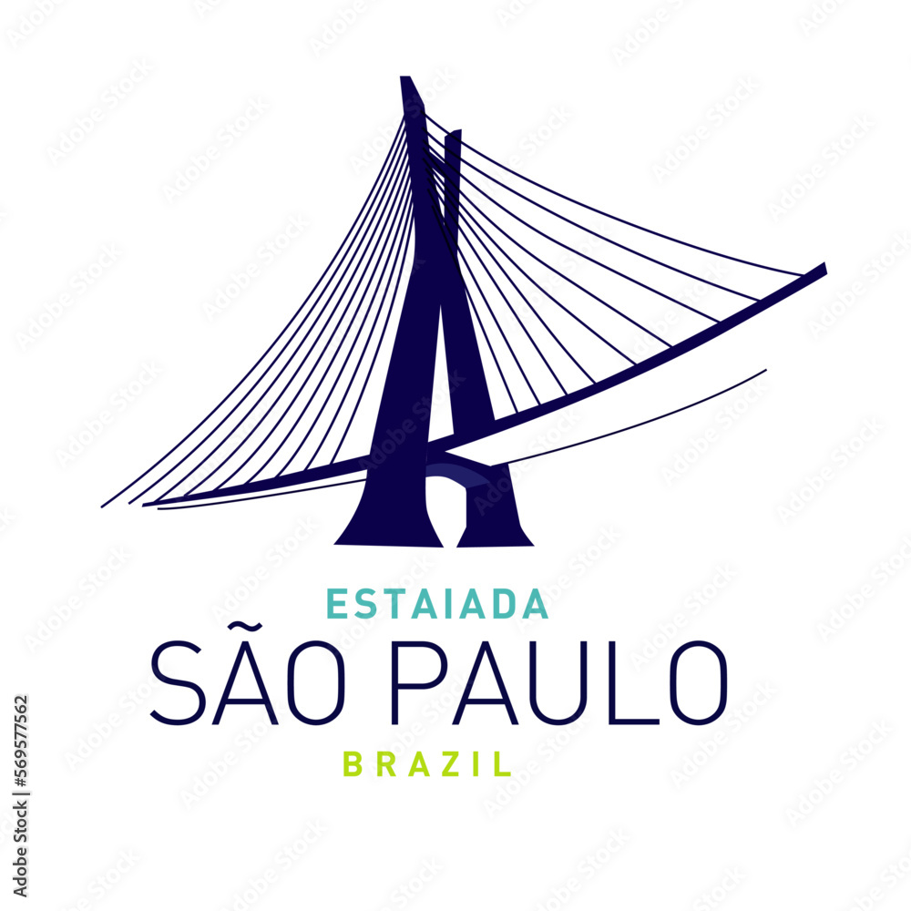 Cidade São de Paulo Ponte Otávio Frias Ponte Estaiada Construção Arquitetura Monumento  Ponto Turístico City Bridge Stay bridge Construction Architecture Brazil Logo Congress Tourist spot