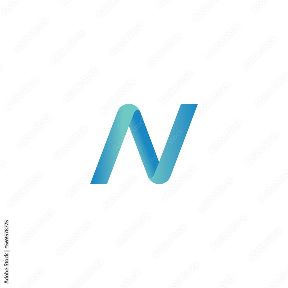 N logo template gradient web design vector N logo template gradient web design vector