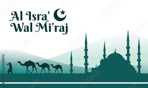 isra miraj background, perfect for office, company, school, social media, advertising, printing and more