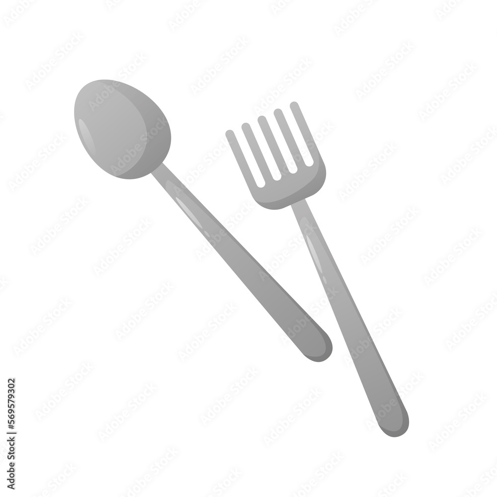 spoon and fork cartoon isolated spoon and fork cartoon isolated