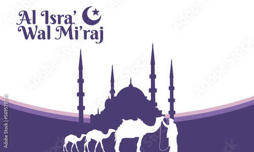 isra miraj banner, perfect for office, company, school, social media, advertising, printing and more