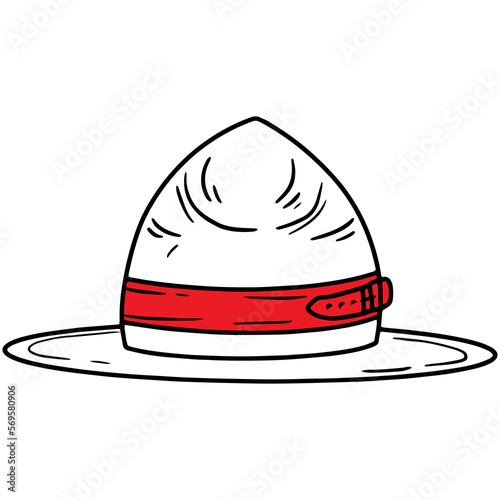 Royal Canadian Mounted Police hat linear illustration photo