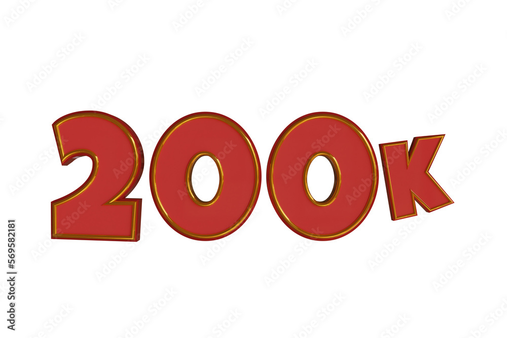 200K Follower 3D illustration 200K Follower 3D illustration