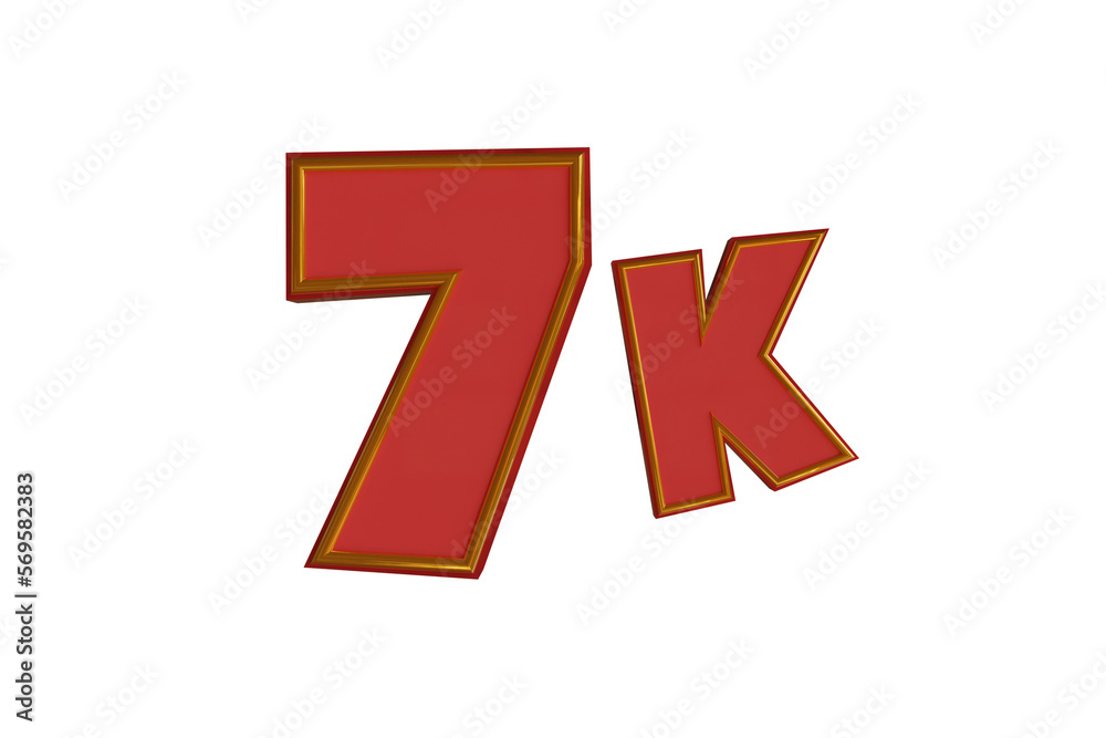 7K Follower 3D illustration 7K Follower 3D illustration