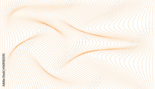 Fototapeta Naklejka Na Ścianę i Meble -  Line waves on white background, abstract background vector design