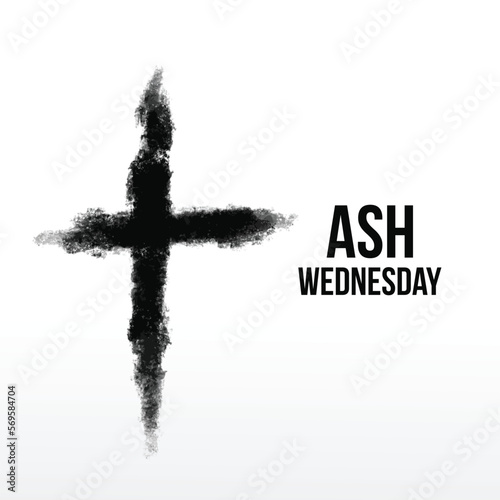 Vector flat design ash wednesday, perfect for office, company, school, social media, advertising, printing and more