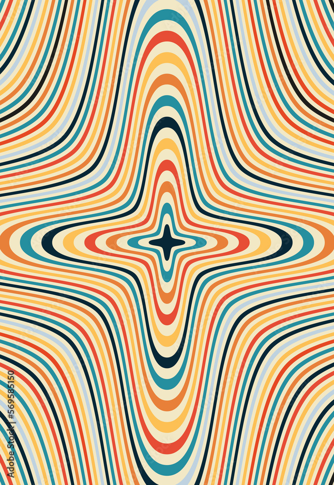 Psychedelic retro groove psychedelic background 