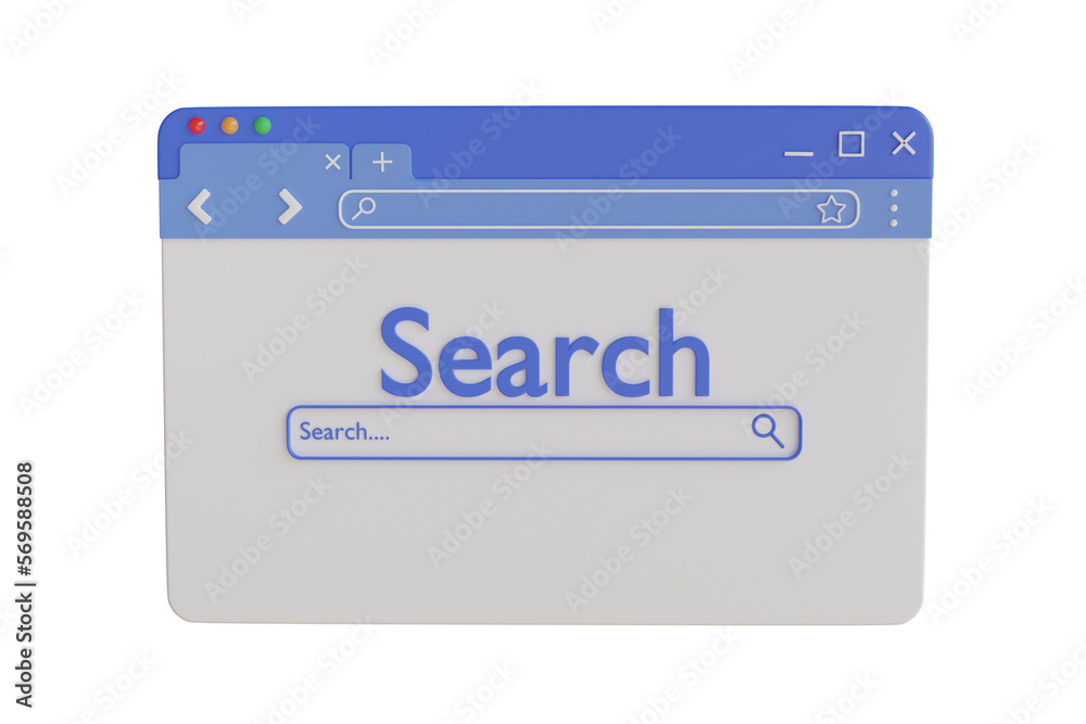 Browser Search 3d illustration Browser Search 3d illustration