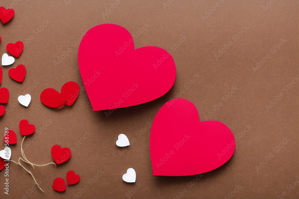 Fototapeta premium heart on a wooden background , Generative AI