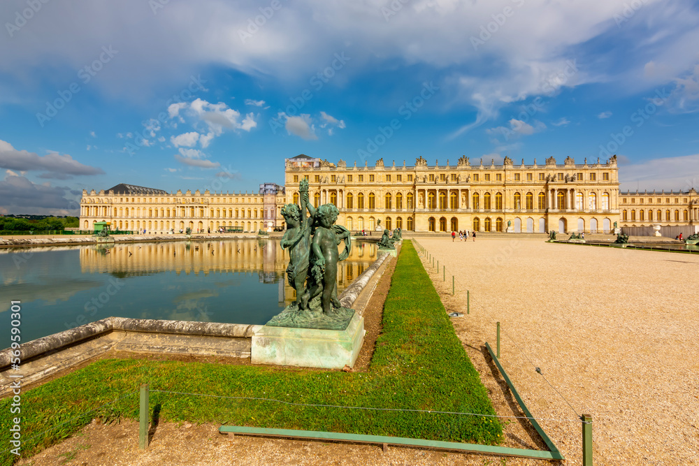 Versailles palace and gardens near Paris, France