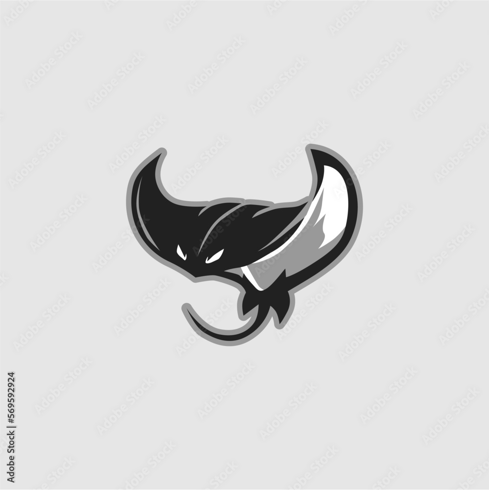 Naklejka premium illustration of a Manta Ray