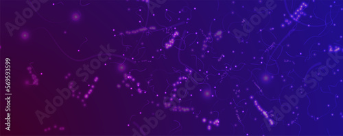 Quantum processing. Deep learning artificial intelligence. Future new technology  for business or science presentation
