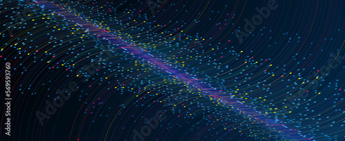 Quantum processing. Deep learning artificial intelligence. Future new technology  for business or science presentation
