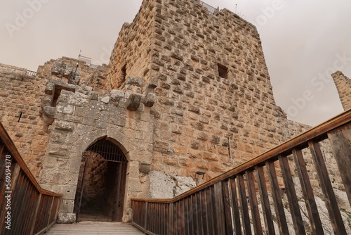 Entrance to the Ajloun Castle, Ajloun Fort, Ajloun, Jordan photo