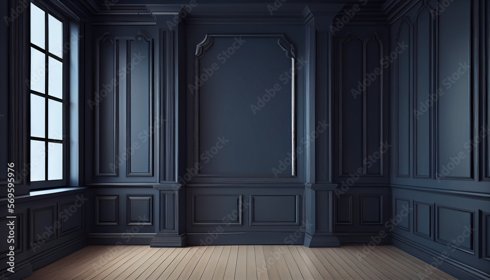 Empty room for exhibition or advertisement and background. Generative AI Empty room for exhibition or advertisement and background. Generative AI