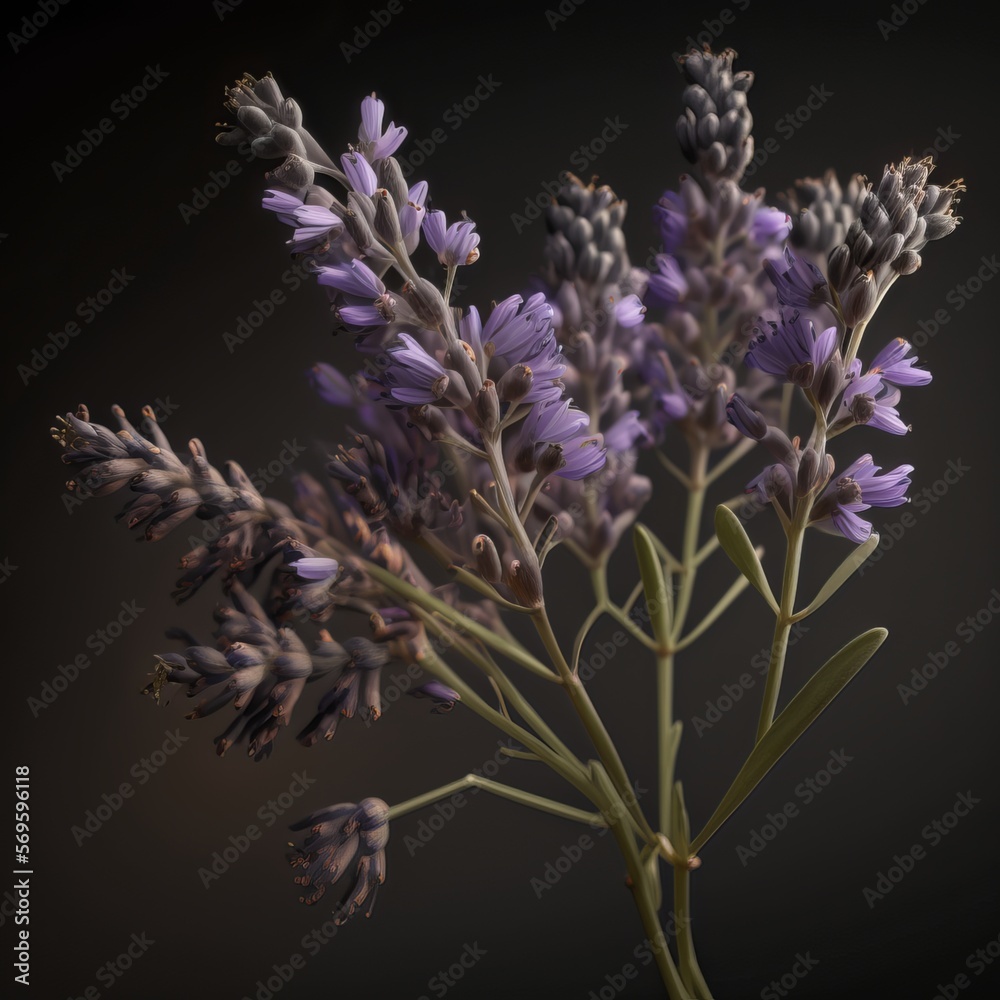 Lavender flowers. IA generative. Lavender flowers. IA generative.
