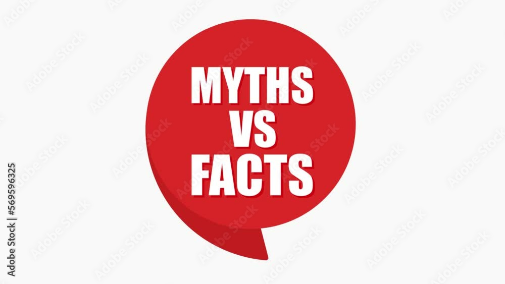 Myths vs facts. Announcement Message. On red Speech Bubble. Encouragement and Advertising Animation. 4k animation, motion design. Myths vs facts text. Quiz. Myths vs facts. Announcement Message. On red Speech Bubble. Encouragement and Advertising Animation. 4k animation, motion design. Myths vs facts text. Quiz.