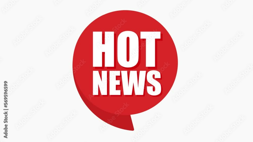 Hot news. Announcement Message. On red Speech Bubble. Encouragement and Advertising Animation. 4k animation, motion design. Hot news text. Hot news. Announcement Message. On red Speech Bubble. Encouragement and Advertising Animation. 4k animation, motion design. Hot news text.