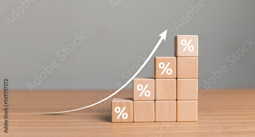 Φωτογραφία Interest rate financial and mortgage rates concept