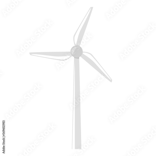Wind turbine, alternative renewable power generation, green energy and sustainability concept vector