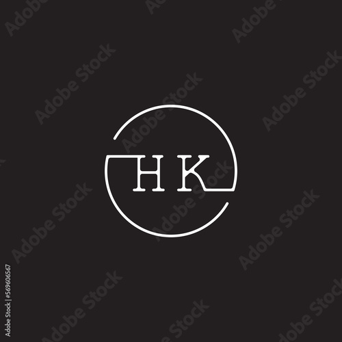 HK circle line initial modern concept logo design isolated for inspirations