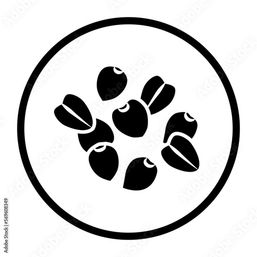 One color vector food icon: buckwheat