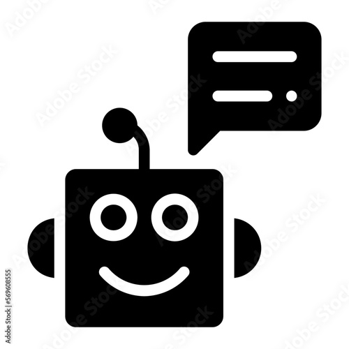 chatbot glyph icon
