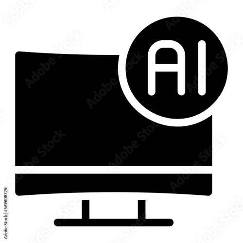 monitor glyph icon