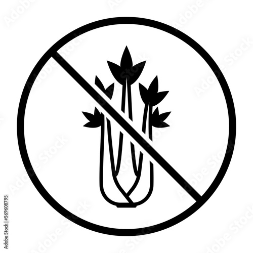 No celery one color vector icon