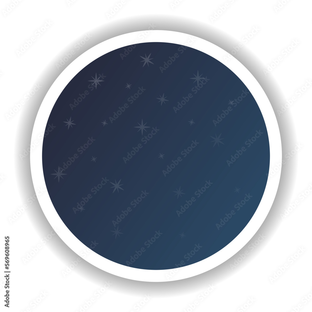 Night sky icon with stars. Space Gradient. Vector illustration