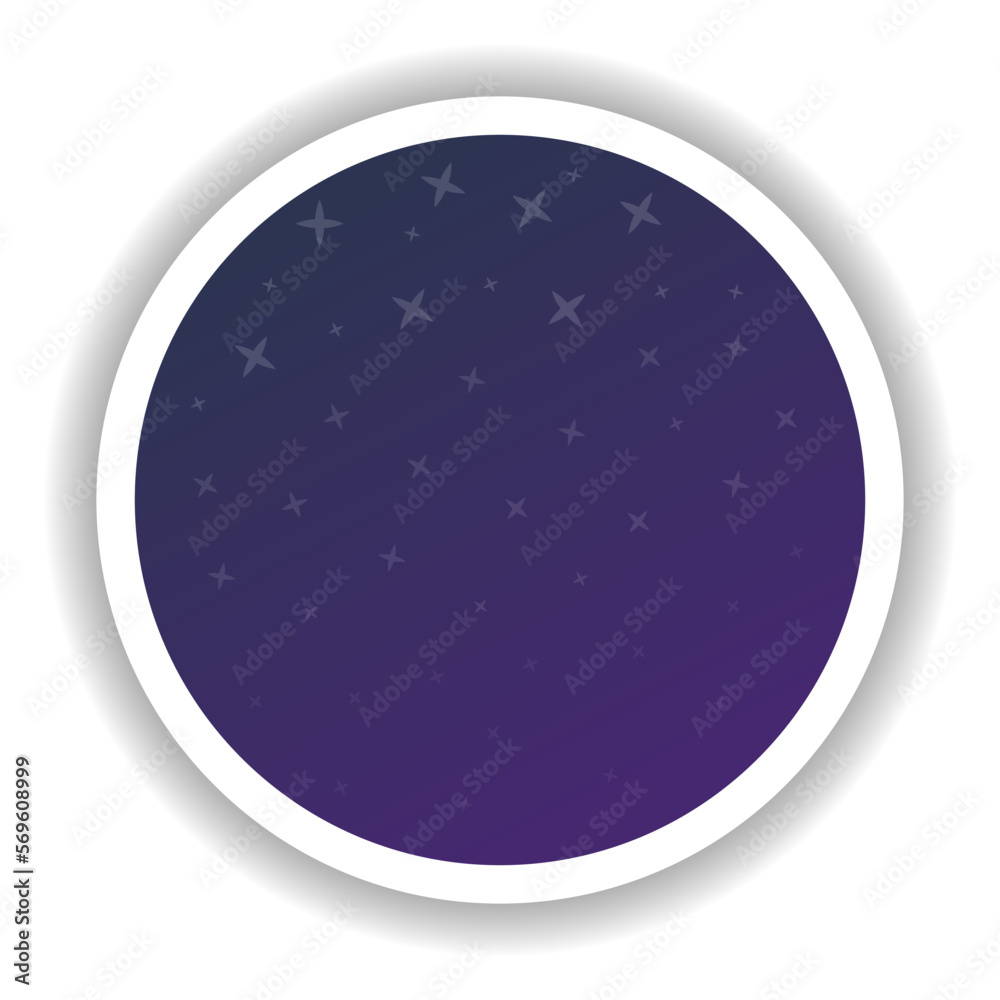 Night sky icon with stars. Space Gradient. Vector illustration