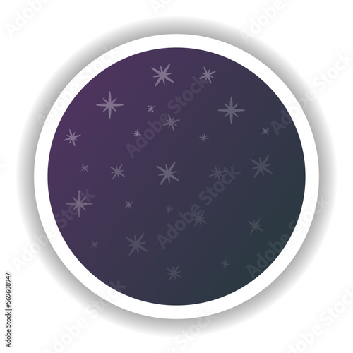 Obraz na płótnie Night sky icon with stars. Space Gradient. Vector illustration w salonie