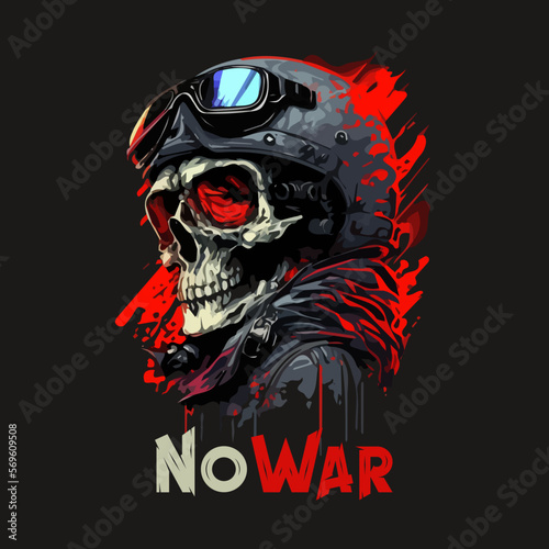 Skull military tshirt vector illustration.