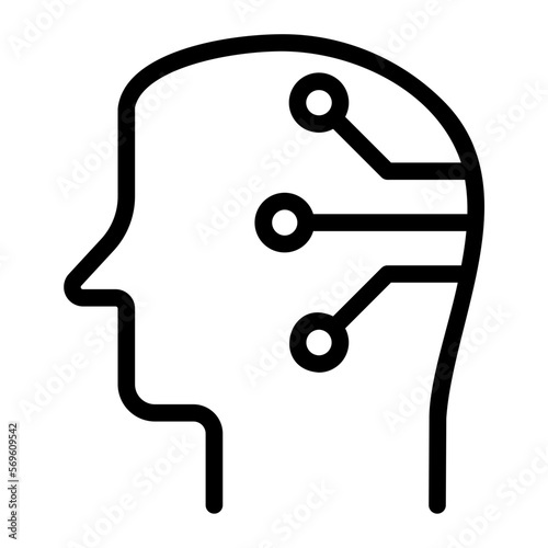 artificial intelligence line icon