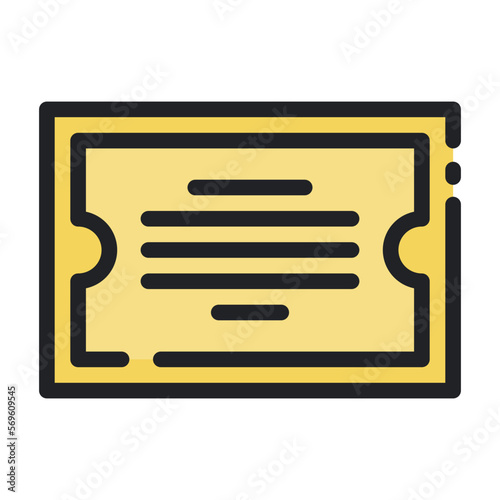 Coupon school education line icon © arkinasi