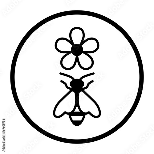 One color vector icon: pesticide-free food