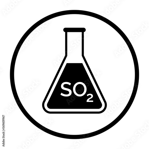 One color vector food icon: sulphites