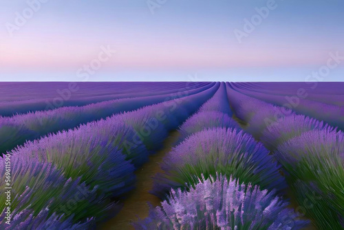 Lavender field. AI generated.