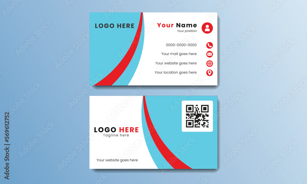 Creative Modern Business Card Clean Business Card Template.