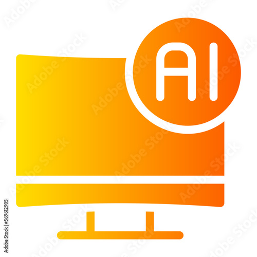 monitor gradient icon