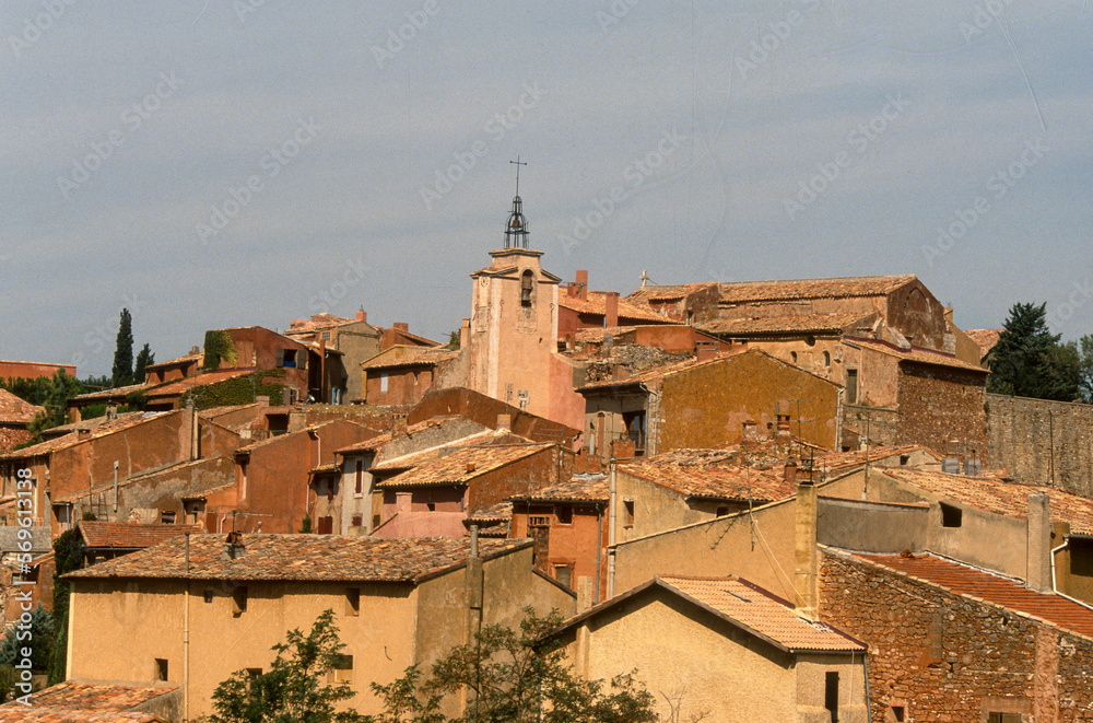 Village de Roussillon, Parc naturel régional du Luberon, 84, Vaucluse, France