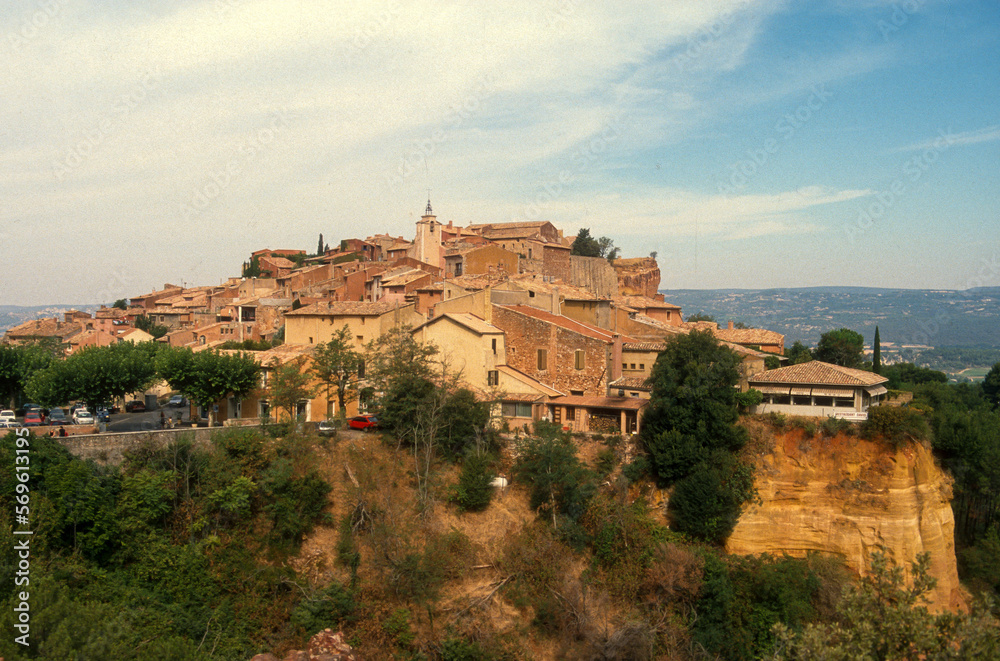 Village de Roussillon, Parc naturel régional du Luberon, 84, Vaucluse, France