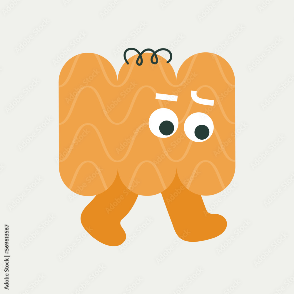 Obraz premium Cartoon character, abstract personage, mascot design, funny avatar, cute icon
