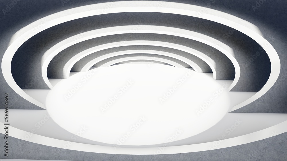 Obraz premium Abstract architecture background arched interior 3d render