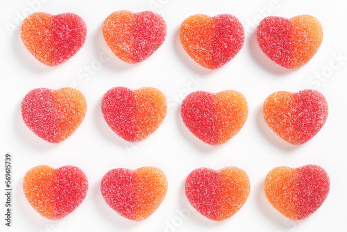 Heart shaped jelly candy