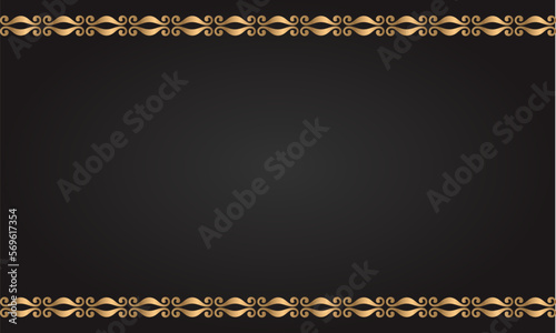 Decorative frame Elegant for design in Islamic style, place for text. golden border and brown background.