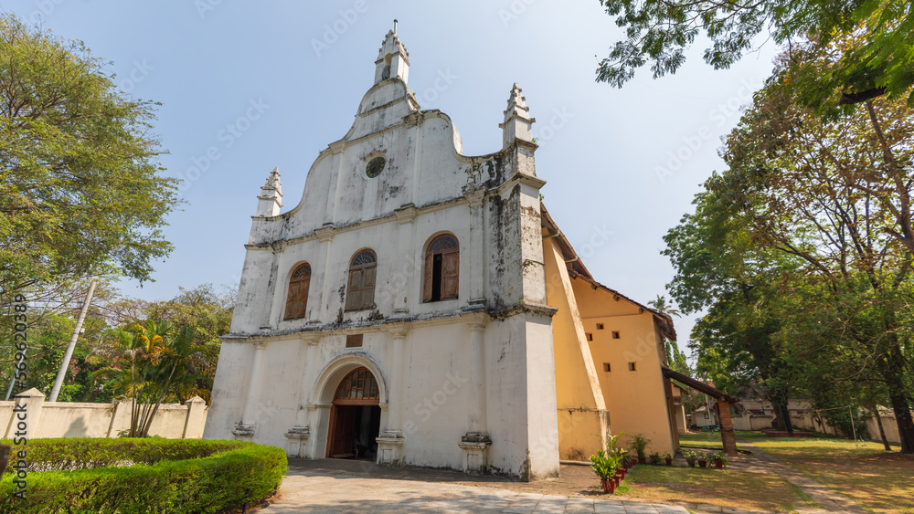 Fototapeta premium Saint Francis Church, Kochi is one of the oldest European churches, build in 1503. Body of Portuguese explorer Vasco da Gama was originally buried in this church in 1524.